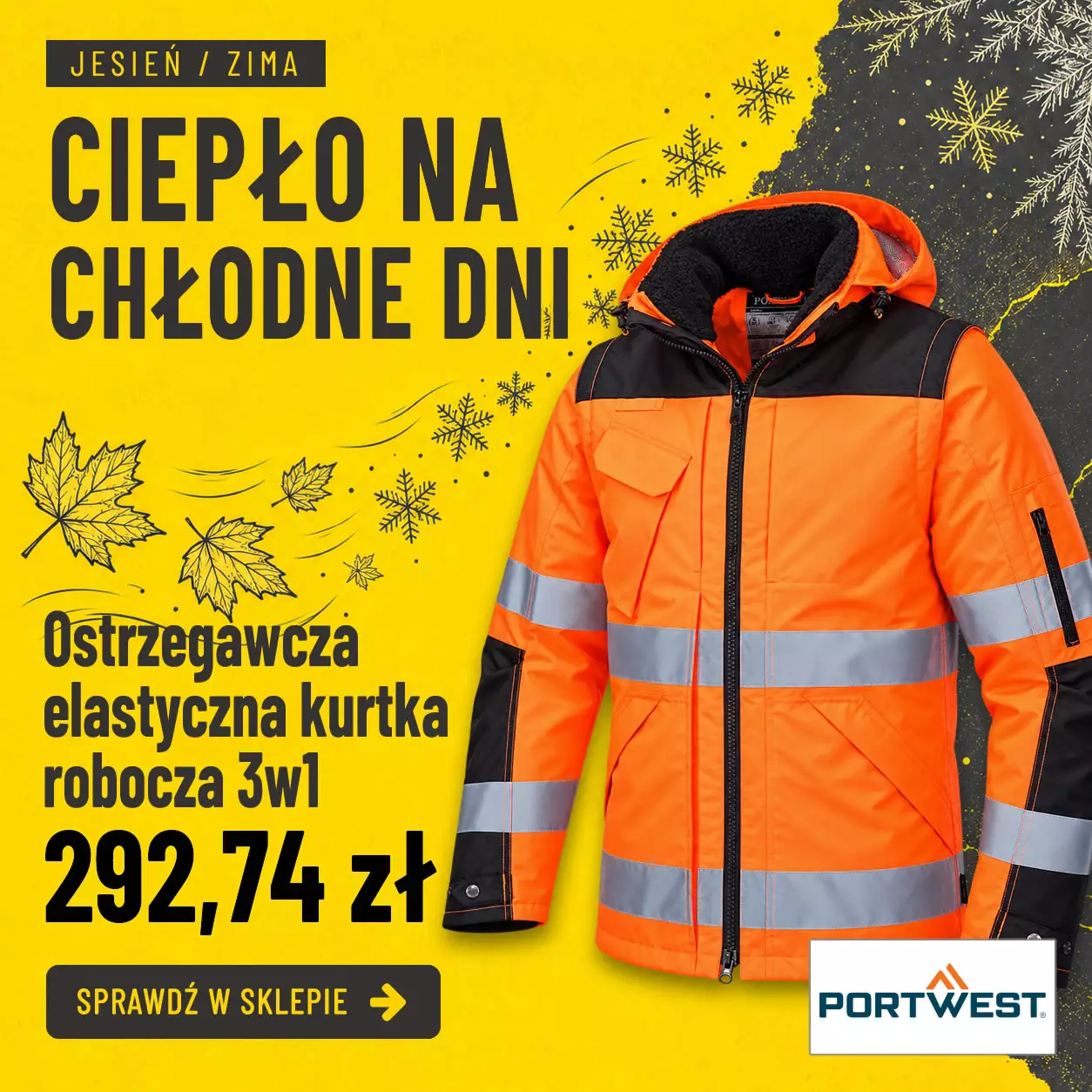 Kurtka ocieplana 3w1 Portwest C469